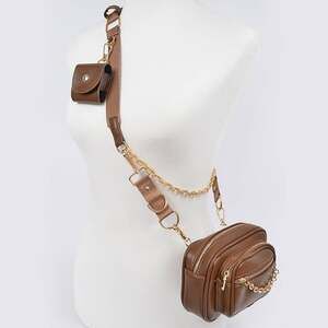 Camel Mini Faux Leather Bumbag Crossbody Bag